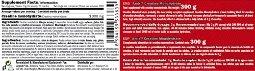 AMIX Creatina Monohidratada 100% Micronizada - 300 g - Sin Sabor — foto 6