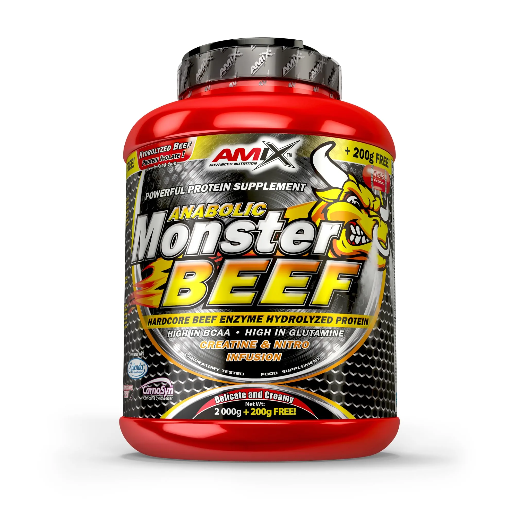 Amix Monster Beef Protein - Proteína de Ternera Hidrolizada - 2,2 Kg - Sabor Chocolate