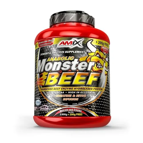 Amix Monster Beef Protein - Proteína de Ternera Hidrolizada - 2,2 Kg - Sabor Chocolate — foto 2