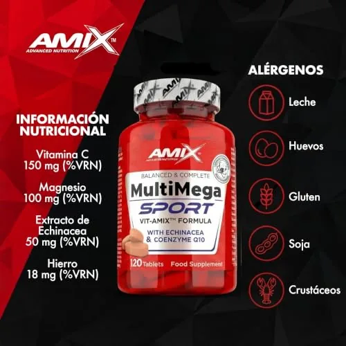AMIX Multi Mega Sport - Multivitamínico Completo para Deportistas - 120 Tabletas — foto 5