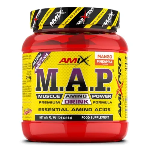 AMIX Muscle Amino Power - Aminoácidos Esenciales en Polvo - 344 g - Sabor Mango-Piña — foto 2